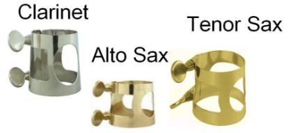 Picture of Metal woodwind ligatures