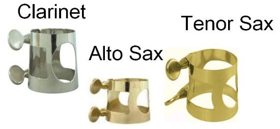 Picture of Metal woodwind ligatures